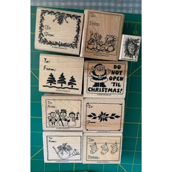 Stampin up Christmas Gift Tags Rubber Stamp Set - Picture 5 of 9